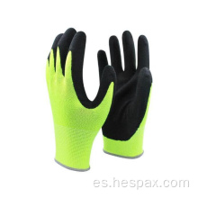 Guantes de trabajo de seguridad de nitrilo arenoso hespax anti sear